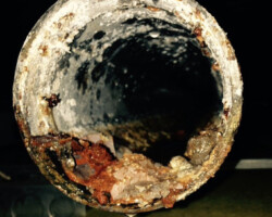 6 year old galvanized dry pipe main